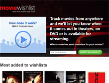 Tablet Screenshot of moviewishlist.com